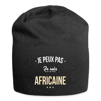 Je peux pas je suis Africaine - Bonnet en jersey - noir - Devant
