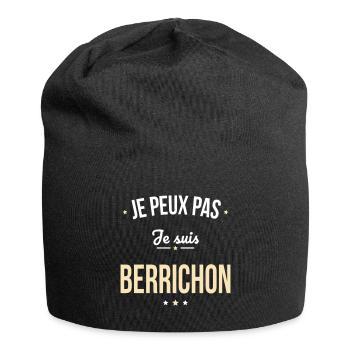 Je peux pas je suis Berrichon - Bonnet en jersey - noir - Devant