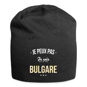 Je peux pas je suis Bulgare - Bonnet en jersey - noir - Devant