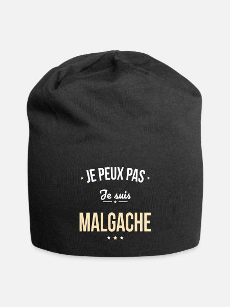 Je peux pas je suis Malgache - Bonnet en jersey - noir