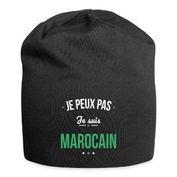 Je peux pas je suis Marocain - Bonnet en jersey - noir - Devant