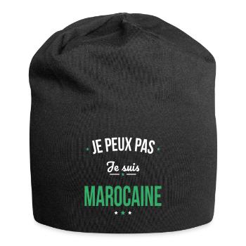 Je peux pas je suis Marocaine - Bonnet en jersey - noir - Devant
