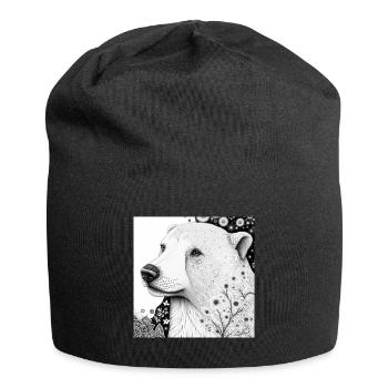 Jungle Bear Safari Nature Bio T-Shirt - Jersey Beanie - black - Front