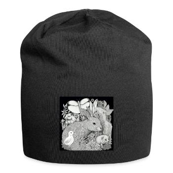 Jungle Rabbit Safari Nature Bio T-Shirt - Jersey Beanie - black - Front