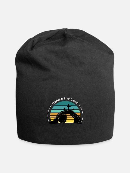 Seht das Lamm - Jersey-Beanie - Schwarz