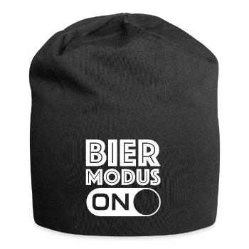Bier modus on | grillen, Party, Freunde - Jersey-Beanie - Schwarz - Vorne