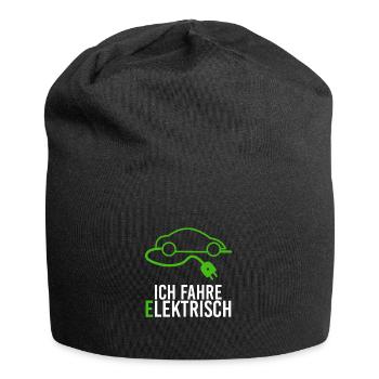 Elektroauto E-Mobilität sauberes Fahren elektrisch - Jersey-Beanie - Schwarz - Vorne