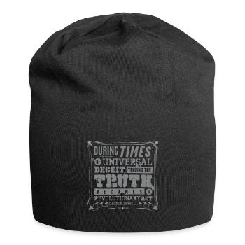 Citation d'Orwell - Acte révolutionnaire - Bonnet en jersey - noir - Devant