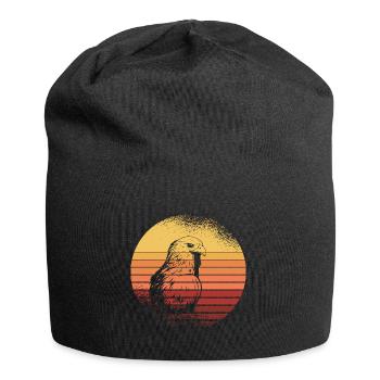 Falke Greifvogel Falkner Falknerei Beizjagd - Jersey-Beanie - Schwarz - Vorne