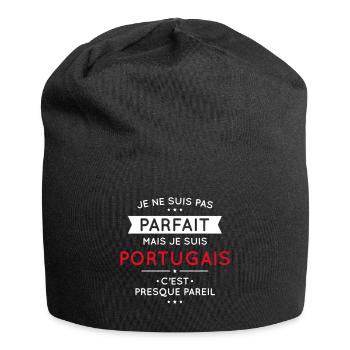 Je ne suis pas parfait mais je suis Portugais - Bonnet en jersey - noir - Devant