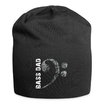 Bass Dad - Papa joue de la basse - Clé de fa - Bonnet en jersey - noir - Devant