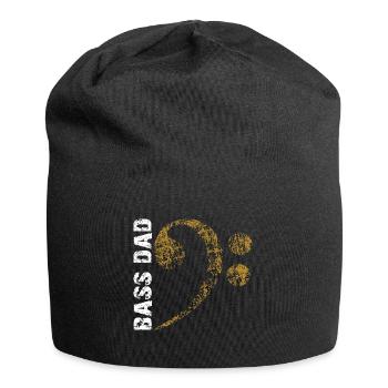 Bass Dad - Papa joue de la basse - Clé de fa - Bonnet en jersey - noir - Devant