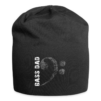 Bass Dad - Papa joue de la basse - Clé de fa - Bonnet en jersey - noir - Devant