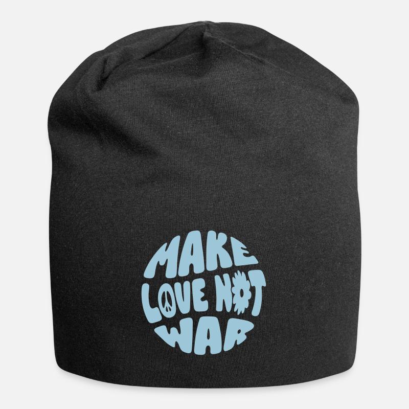 MAKE LOVE NOT WAR - Jersey-Beanie - Schwarz