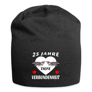Silberhochzeit Verbundenheit Eheleute Jubiläum - Jersey-Beanie - Schwarz - Vorne