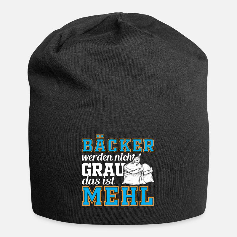 Bäcker Backen Mehl Teig - Jersey-Beanie - Schwarz