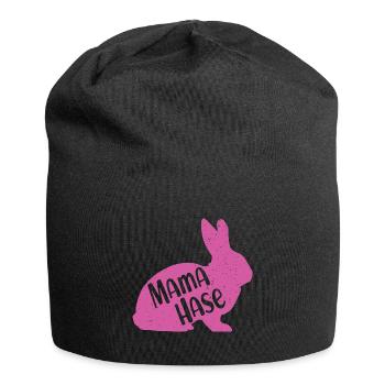 Mama Hase Frohe Ostern Hasenmama Osterhase Mutter - Jersey-Beanie - Schwarz - Vorne