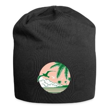 Sommer - Jersey-Beanie - Schwarz - Vorne