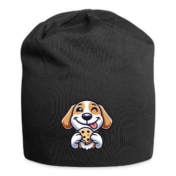 Beagle Hund Nachtisch Cookie Süßigkeit - Jersey-Beanie - Schwarz - Vorne