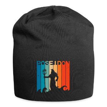 Poseidon-Grafik - Jersey-Beanie - Schwarz - Vorne
