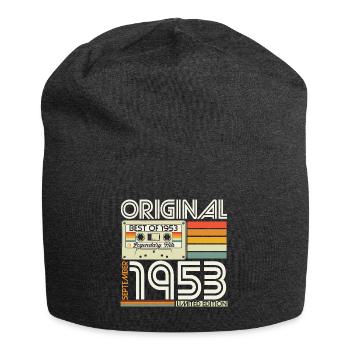 September 1953 Vintage Retro Birthday - Jersey Beanie - charcoal grey - Front