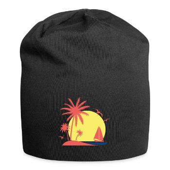 Sommer - Jersey-Beanie - Schwarz - Vorne