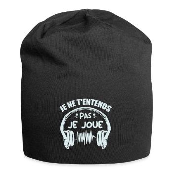 Je Ne T'entends Pas Je Joue - Bonnet en jersey - noir - Devant