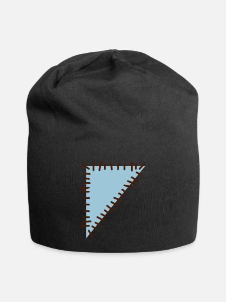 flicken3 - Jersey-Beanie - Schwarz