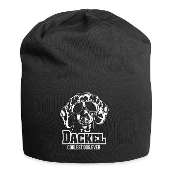 DACHEL coolest dog - Jersey Beanie - black - Front