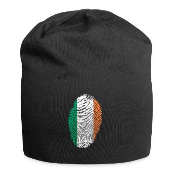 empreintes digitales j'aime Irlande - Bonnet en jersey - noir - Devant