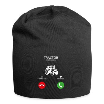 Call Mobile Call tractor tractor farmer - Jersey Beanie - black - Front