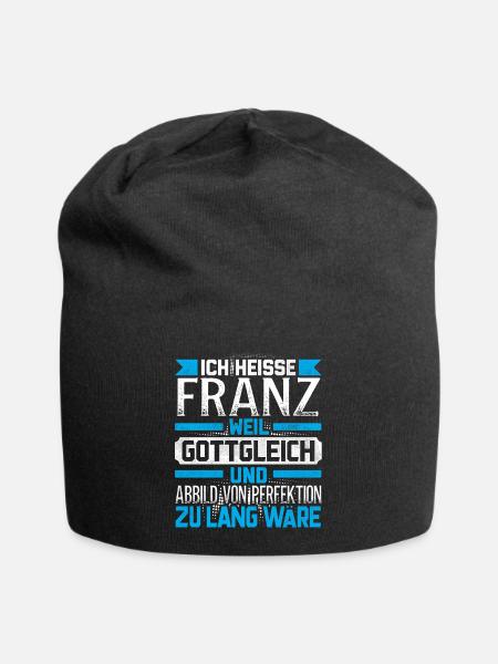 FRANZ - Gottgleich - Jersey-Beanie - Schwarz
