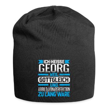 GEORG - Gottgleich - Jersey-Beanie - Schwarz - Vorne