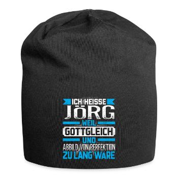 JÖRG - Gottgleich - Jersey-Beanie - Schwarz - Vorne