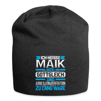 MAIK - Gottgleich - Jersey-Beanie - Schwarz - Vorne