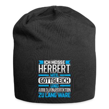 HERBERT - Gottgleich - Jersey-Beanie - Schwarz - Vorne