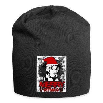 Christmas Pitbull Dog Dogs Love Dog Gift - Jersey Beanie - black - Front
