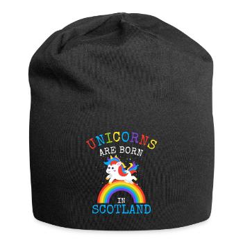 Einhörner werden in Schottland geboren.Scottish Unicorn Kid - Jersey-Beanie - Schwarz - Vorne