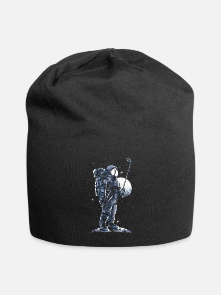 Astronaut - Jersey-Beanie - Schwarz