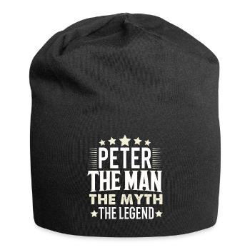 Peter - Jersey Beanie - black - Front