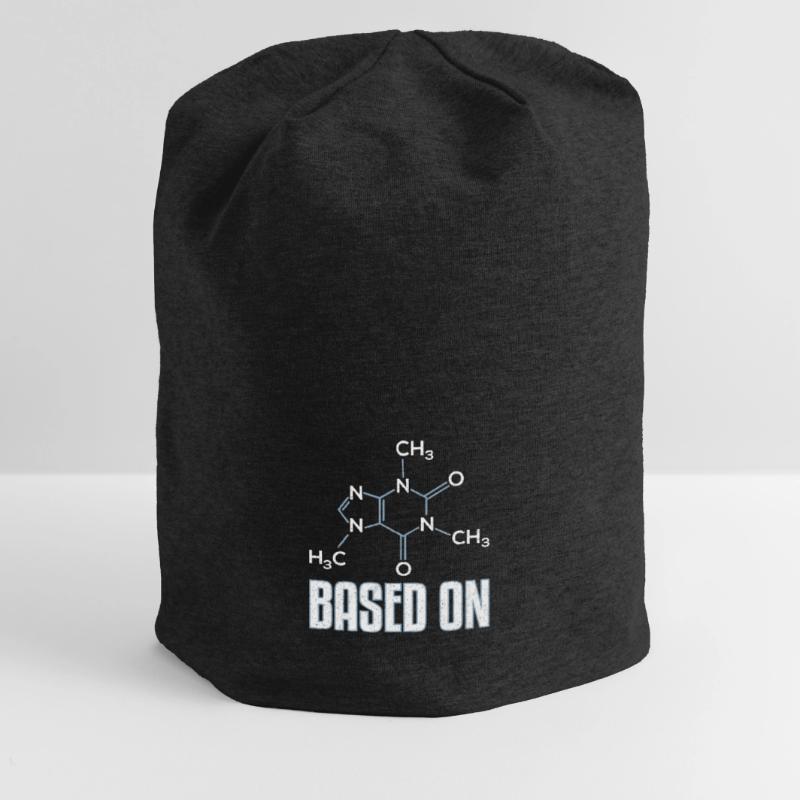 Based On Caffeine Molecule Gift Jersey Beanie