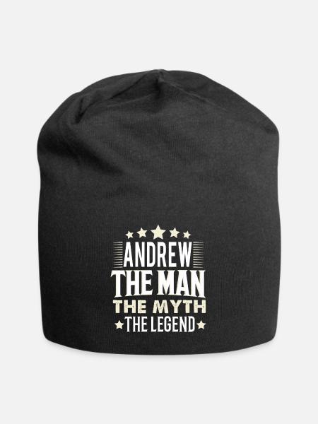 Andrew - Jersey-Beanie - Schwarz