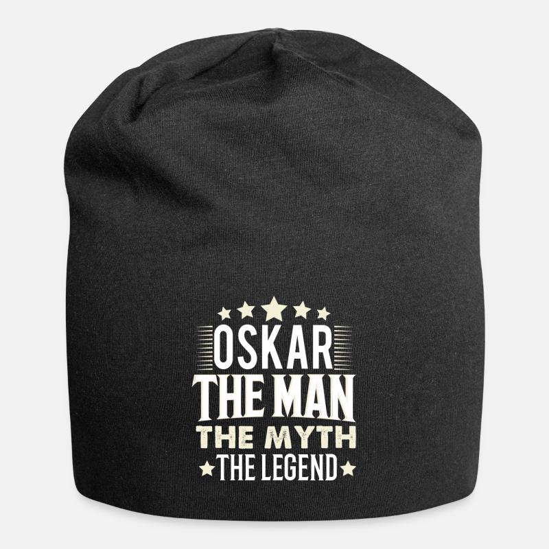 Oskar - Jersey-Beanie - Schwarz