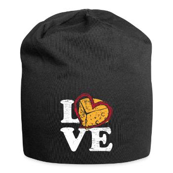 Cheese Love - Jersey Beanie - black - Front
