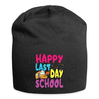 Joyeux dernier jour d'école - Bonnet en jersey - noir - Devant