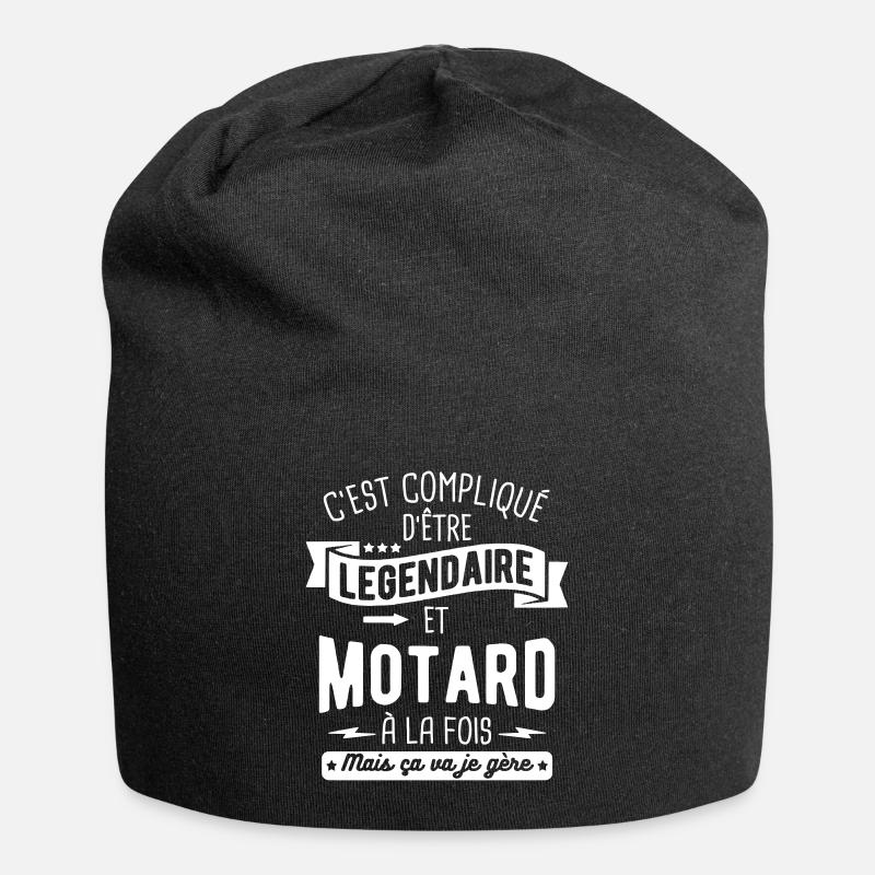 Legendary and biker - Jersey Beanie - black