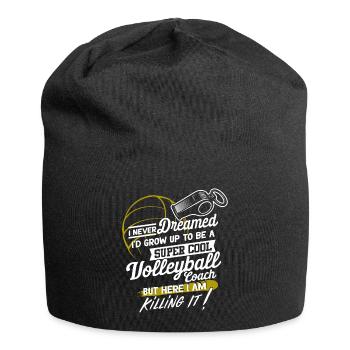 Super Cool Volleyball Coach - Volleyball Coach - Jersey Beanie - black - Front