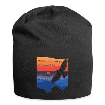 Isaïe 40,31 / Verse de la Bible - Bonnet en jersey - noir - Devant
