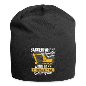 Bagger Shirt · Baustelle · Baumaschine · Feller - Jersey-Beanie - Schwarz - Vorne