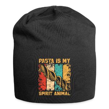 Pasta nouilles cadeau - Bonnet en jersey - noir - Devant